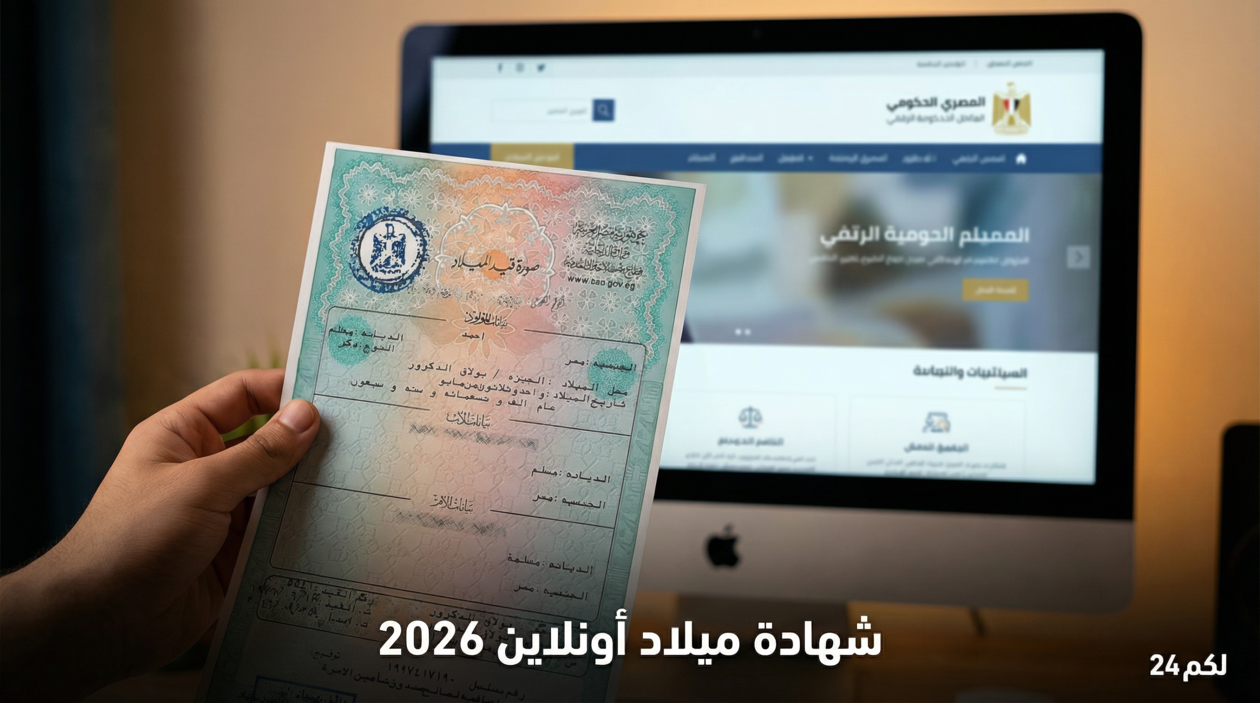 خطوات استخراج شهادة ميلاد كمبيوتر أونلاين في مصر 2026 (دليل رقمي شامل)