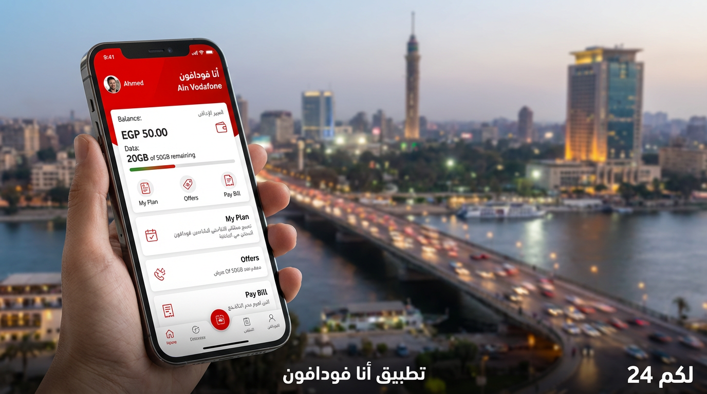 شرح تطبيق "أنا فودافون" Ana Vodafone والتحكم في الباقة 2026 (كل الخبايا)