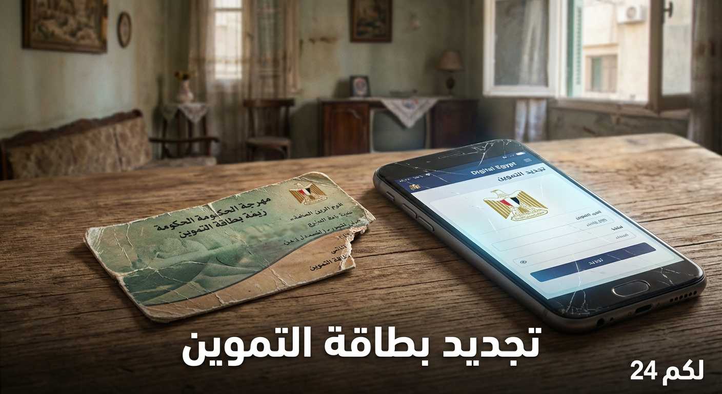 طريقة تجديد بطاقة التموين التالفة أونلاين 2026 (استخراج بدل تالف)